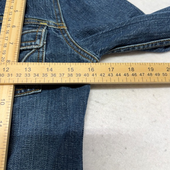 Juicy Couture Jeans Glamorous USA Women's Denim Heart Moto Jacket Y2K Size Small - Picture 10 of 16